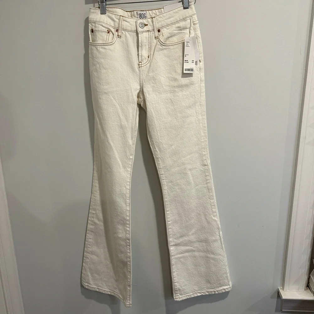 BDG Urban Outfitters Flare Mid Rise Slim Flare Comfort Stretch Jeans Size 25W - Picture 1 of 12